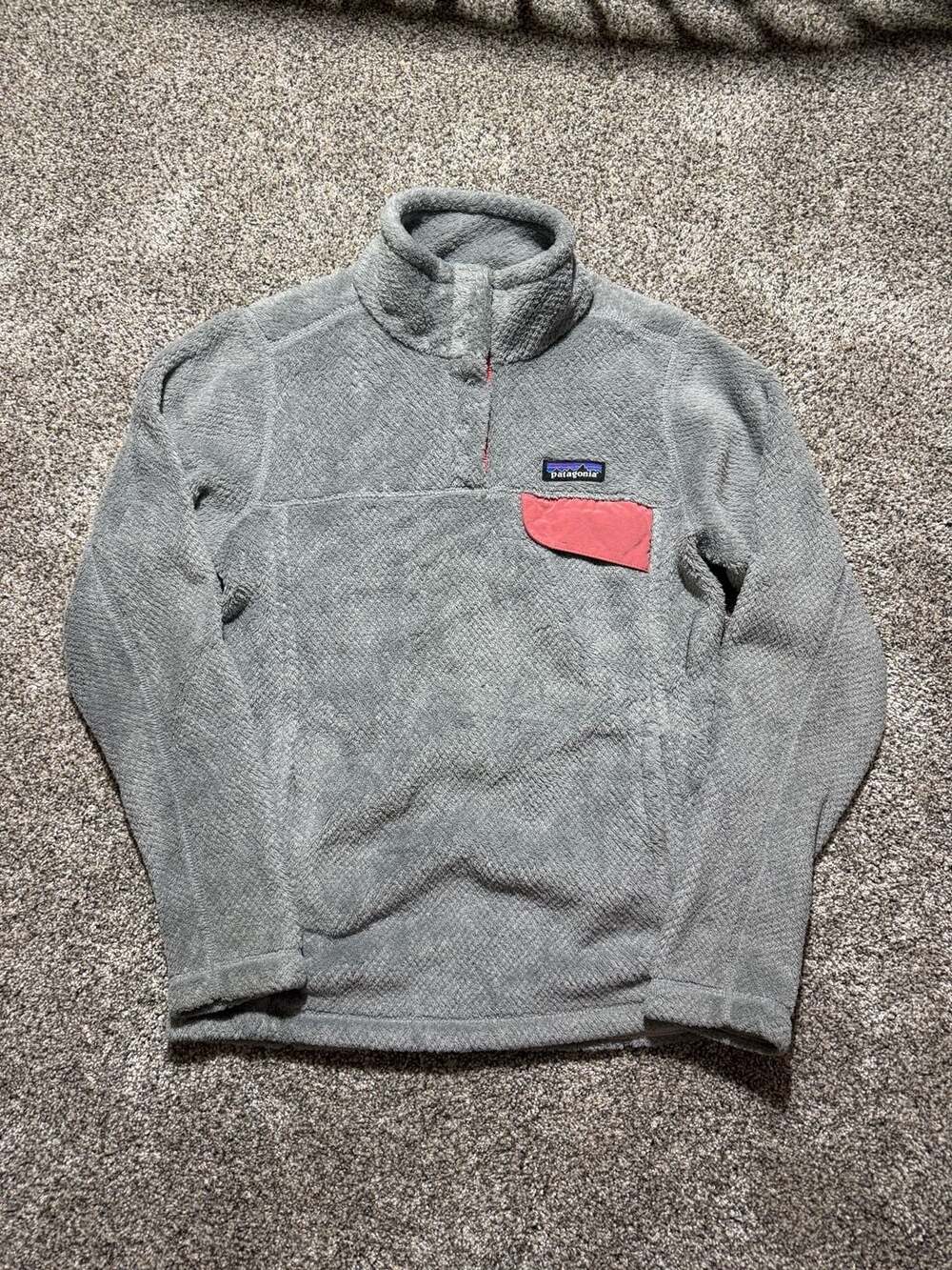 Patagonia Women's Re-Tool Snap-T Fleece Pullover Gray Pink Size XS - Picture 1 of 6